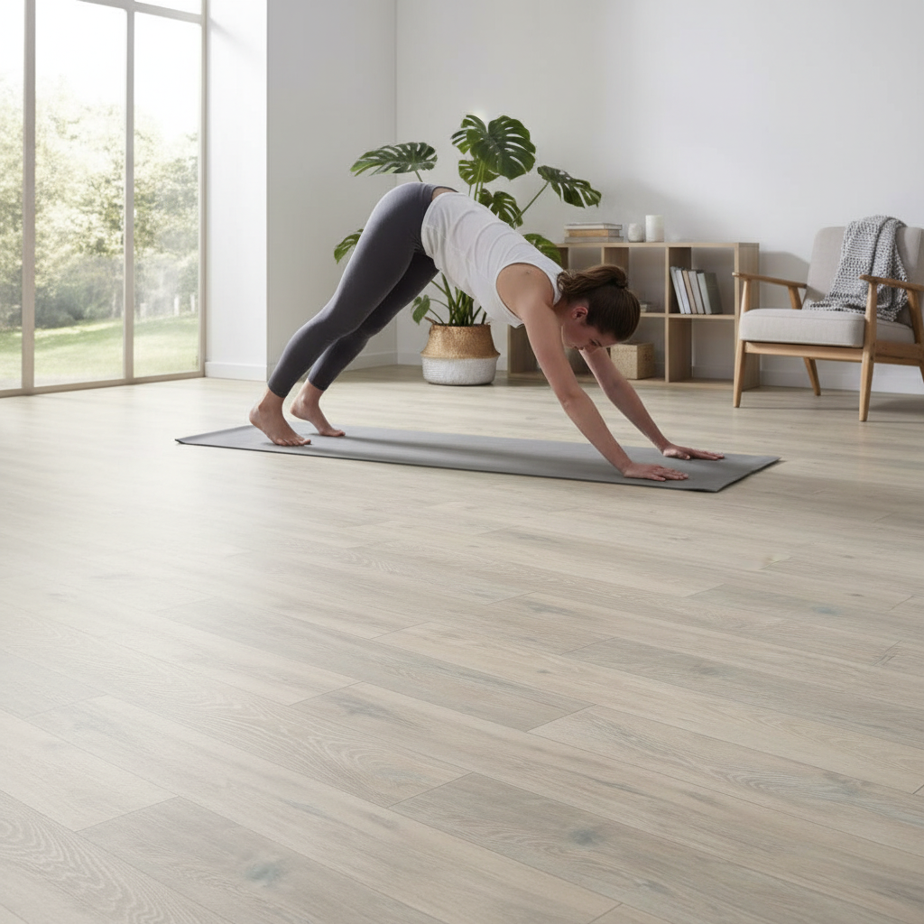 8mm Water-Resistant Laminate Flooring in Colorado Grey Oa...