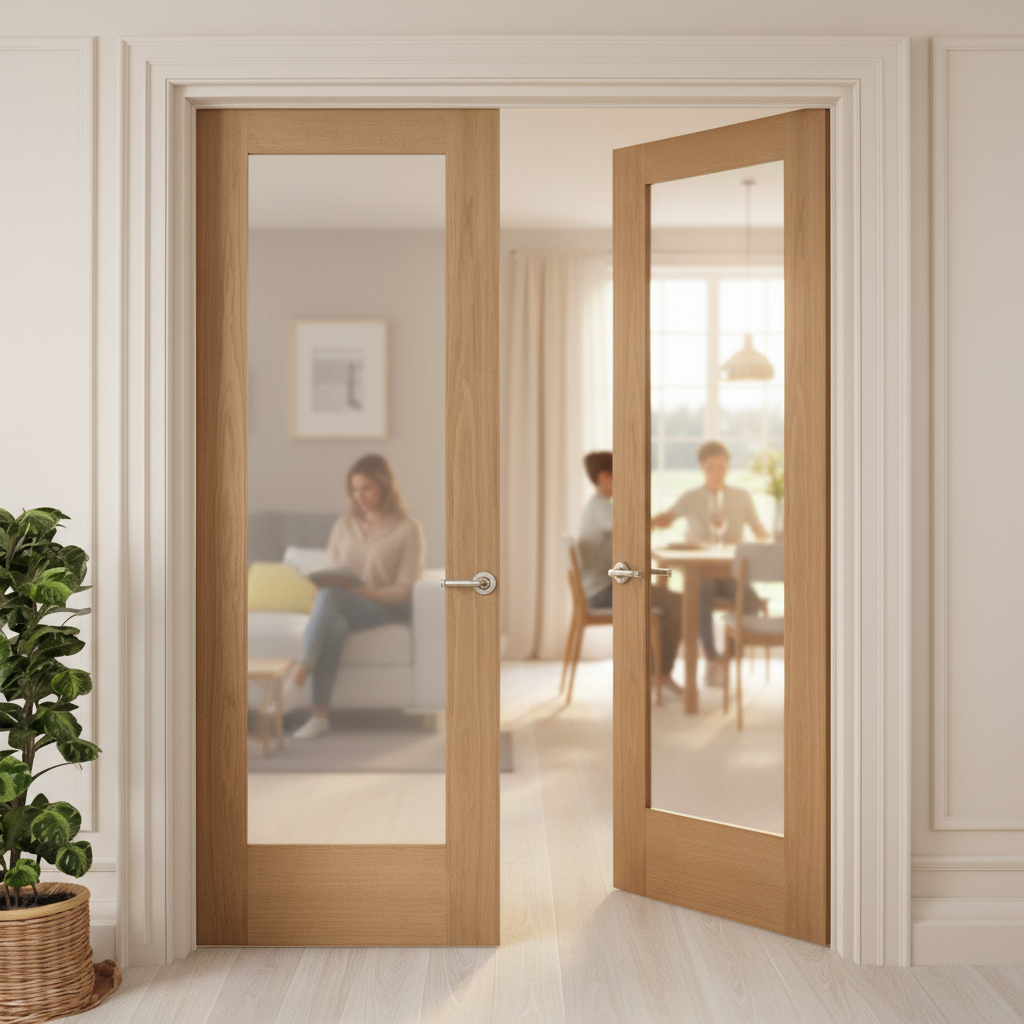Internal Oak Unfinished Pattern 10 Pair Door