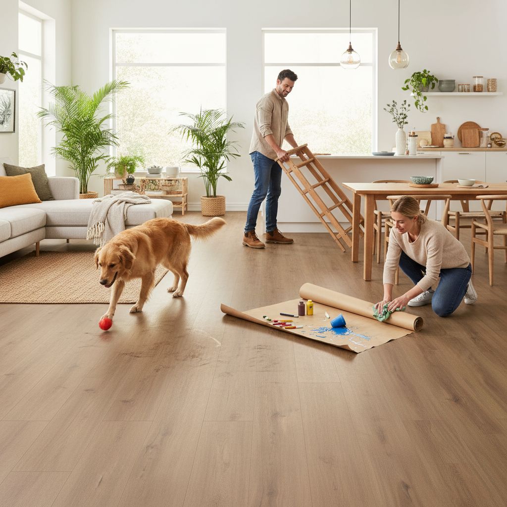 5mm Embossed Rigid Core Vinyl Flooring