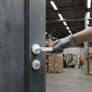 Professional Round Rose Lever Door Handle Set in Matt Whi...