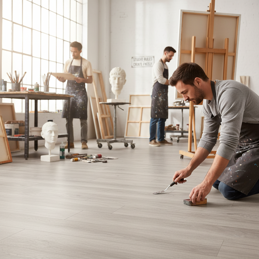 Oak Grey 12mm Laminate Flooring with Bevelled Edges - Dur...