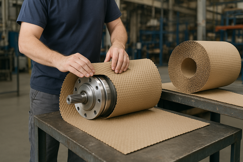 Premium Recycled Cushion Paper Embossed Bubble Texture for Fragile Packaging Sustainable Recyclable Protection Wrap