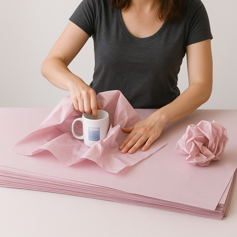 Premium Pink Tissue Paper 480 Sheets High-Quality Wrapping for Weddings Parties Retail Crafts