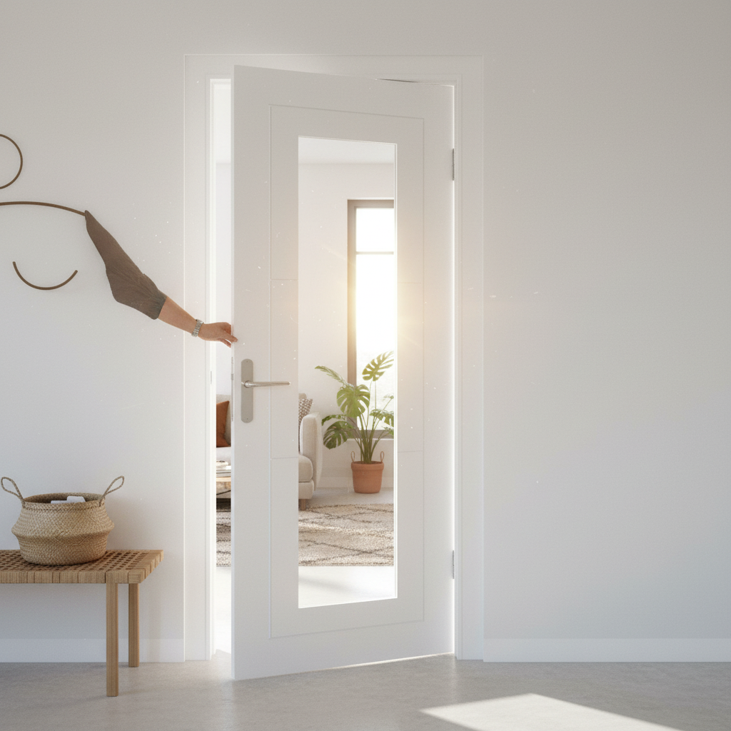 Premium Internal Made-to-Measure Door with Clear Glass Pane - Custom Sizes Available for Perfect Fit