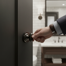 Solid Brass WC Turn and Release Knob with Gun Metal Finish