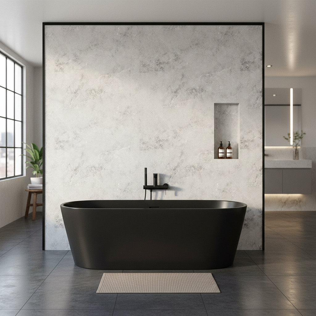 Waterproof Wall Panelling 2420 x 600mm - Stone Effect
