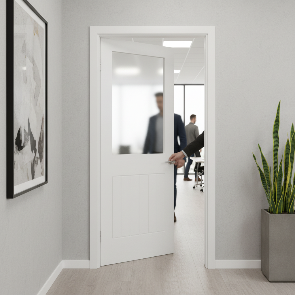 Premium Internal Primed Cottage Door with 1 Light Obscure Glass - Custom Made-to-Measure for Perfect Fit
