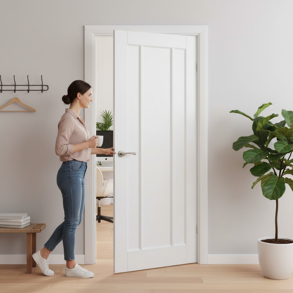 Premium Made-to-Measure Internal Door - 3 Panel Design with Solid Core Construction and Custom Sizing Options