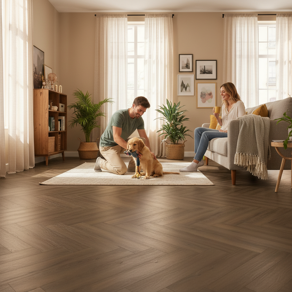 Comfort Luxe 12mm Laminate Herringbone Flooring
