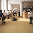 Premium Ocean Water-Resistant 8mm Laminate Flooring in Light Brown with Aqua Protect Technology for Moisture-Prone Areas