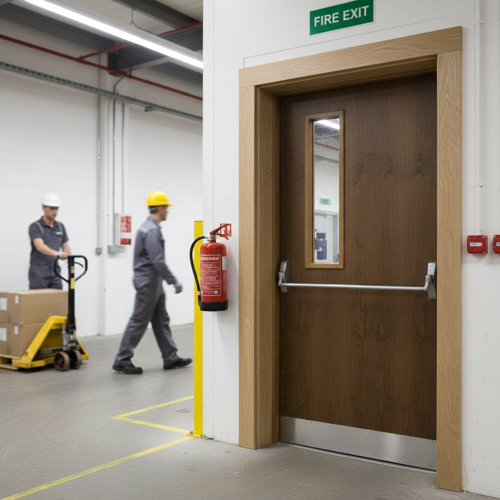 FD30 Fire Door Lining Set 108mm - Durable Redwood
