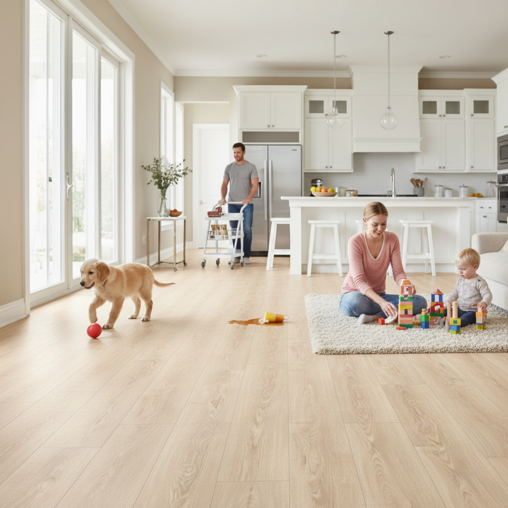 Premium Supernatural Classic 8mm Embossed Laminate Flooring - Water-Resistant and Durable for Kitchens and Bathrooms