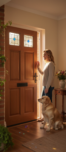 Premium Colonial Top Light External Door with Solid Hardwood and Triple Glazed Glass for Enhanced Durability and Style