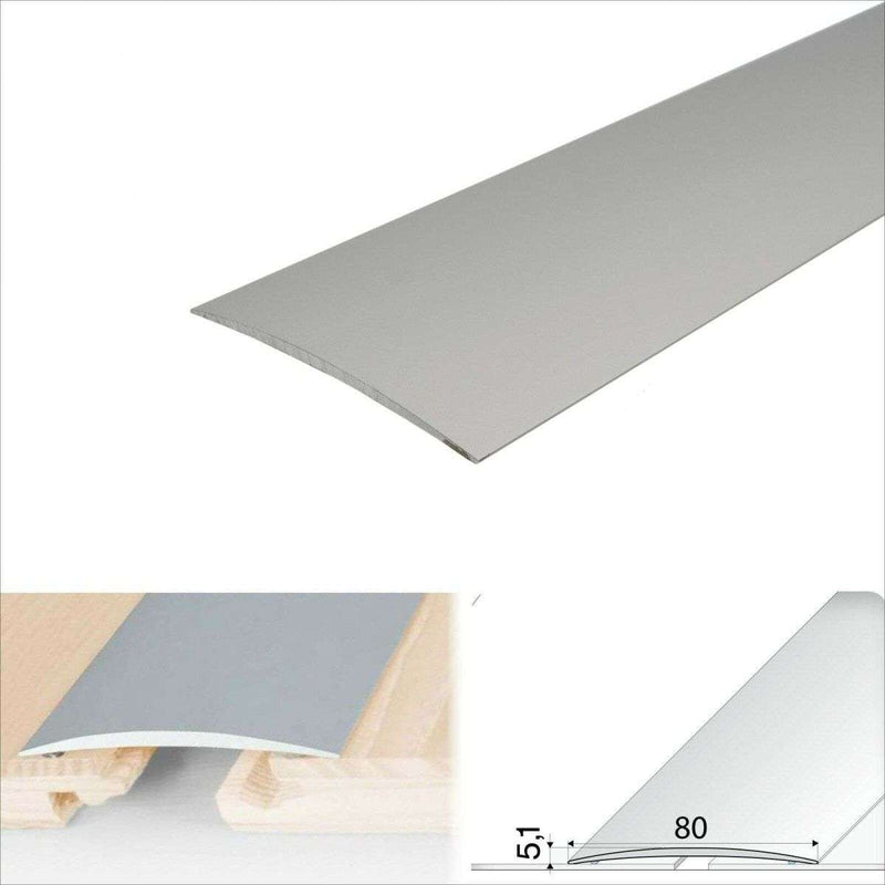 Premium 80mm Self-Adhesive Aluminium Floor Trim Easy Installation No Drilling Required Ideal for Wooden Vinyl & Tiled Floors Must-Have for Home & Office