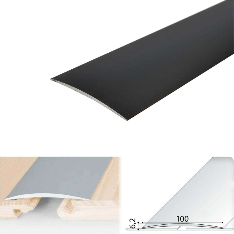 Premium Self-Adhesive Aluminium Door Threshold Strip 100mm Easy Install for Seamless Floor Transitions No Drilling Needed