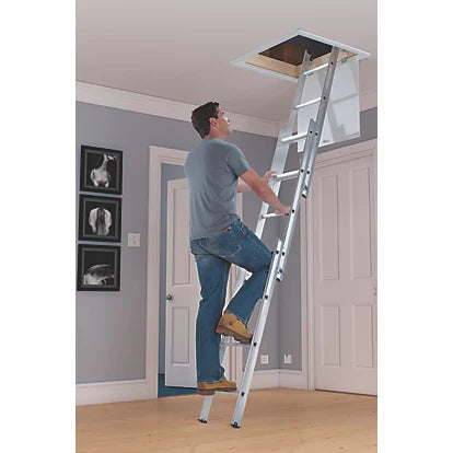 Premium Grade Aluminium Loft Ladder For Domestic Use - 3.12m