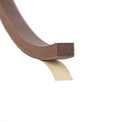 Brown Extra Thick Self-Adhesive Rubber Foam Weatherstrips For Effective Sealing