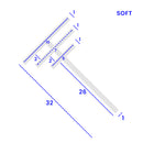 Durable White PVC Shower Seal Cut to Fit Channels from 1mm to 32mm Tall