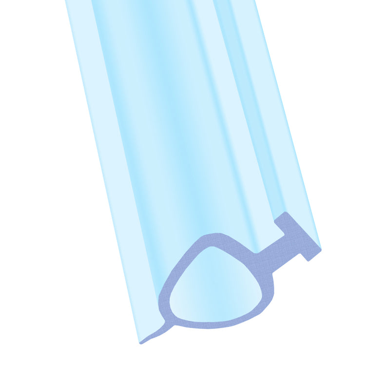 Durable 6.5mm T Shaped PVC Shower Seal for Bath Screens 1000mm and 2000mm Length