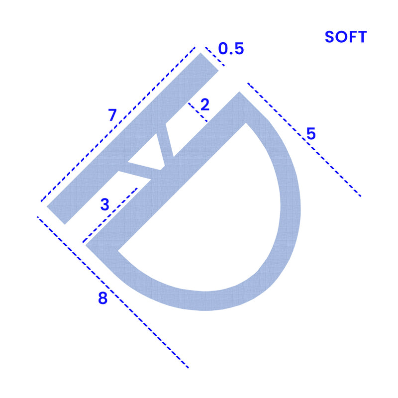 Premium Clear Shower Door Seal Fits 7mm Wide Channels