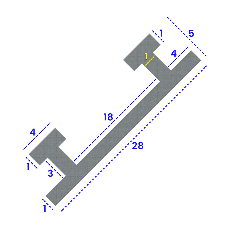 Black Shower Seal for Vertical Glass Gaps 4mm Channel