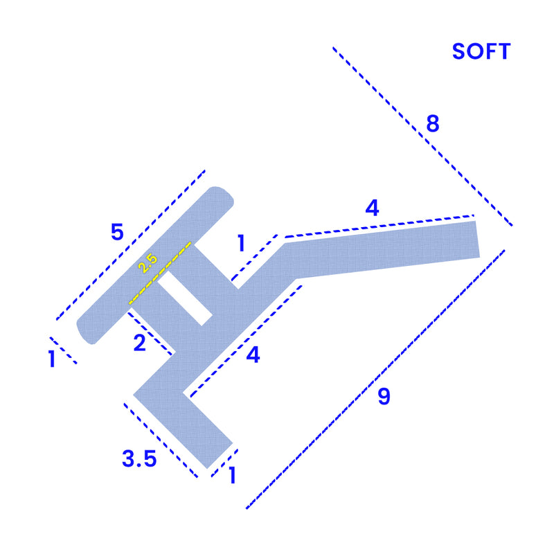 Clear T-Shaped Shower Seal Soft PVC Flexible & Durable