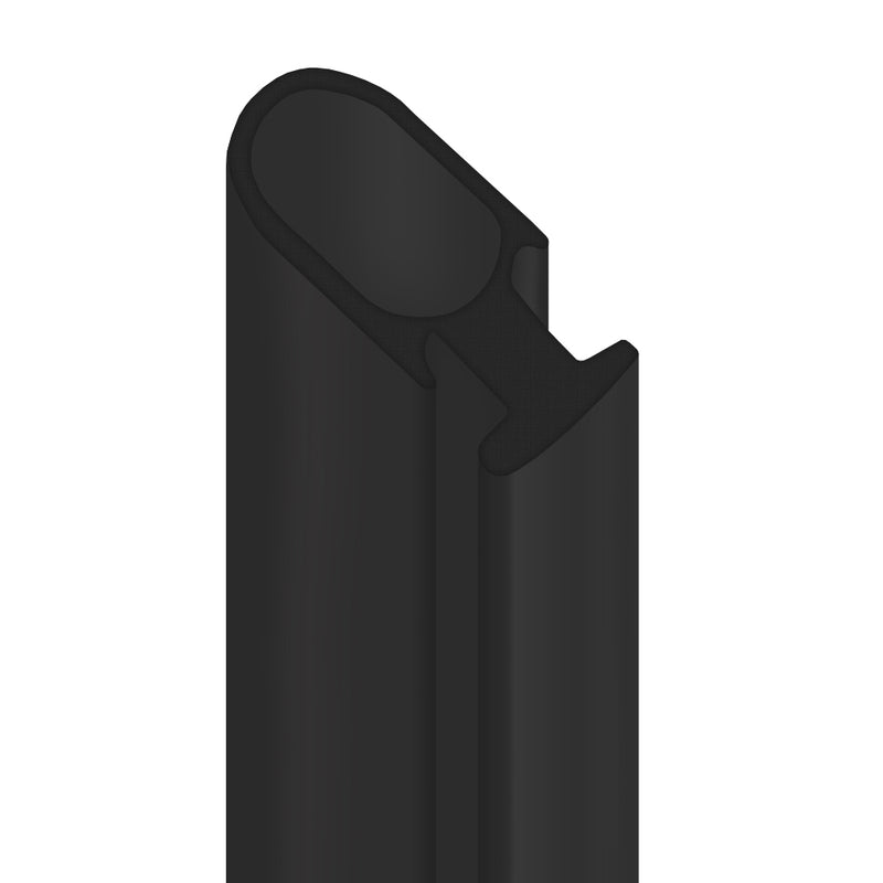 Black PVC Shower Seal Flexible & Durable for 5.5mm Channels