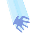 Clear T-Shaped Shower Seal 8mm Channel Fit