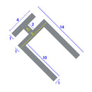 Black T-Shaped Shower Seal Soft PVC 4mm Channel Fit