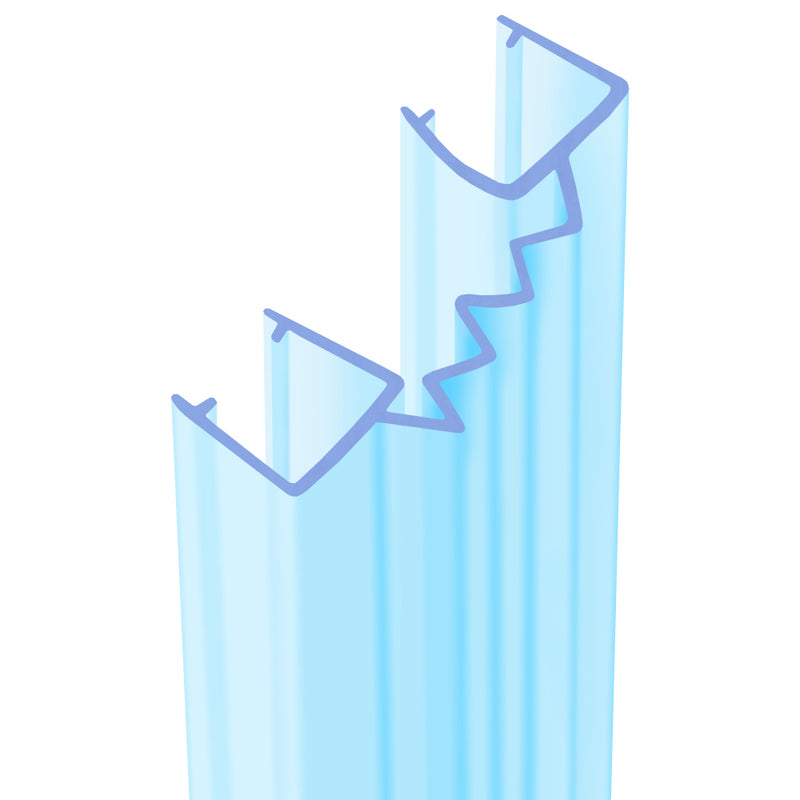 PVC Shower Seal for Straight Glass 6mm to 8mm Thick