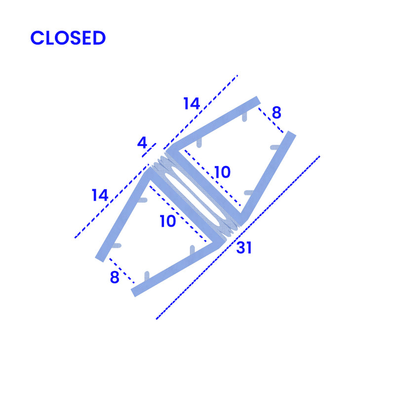 Vertical Glass Seal for Shower Screens Fits 8mm to 10mm Glass