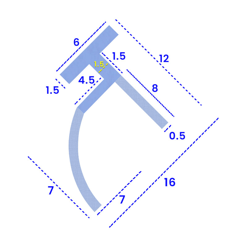 Premium 6mm T-Shape PVC Shower Seal for Straight and Curved Channels