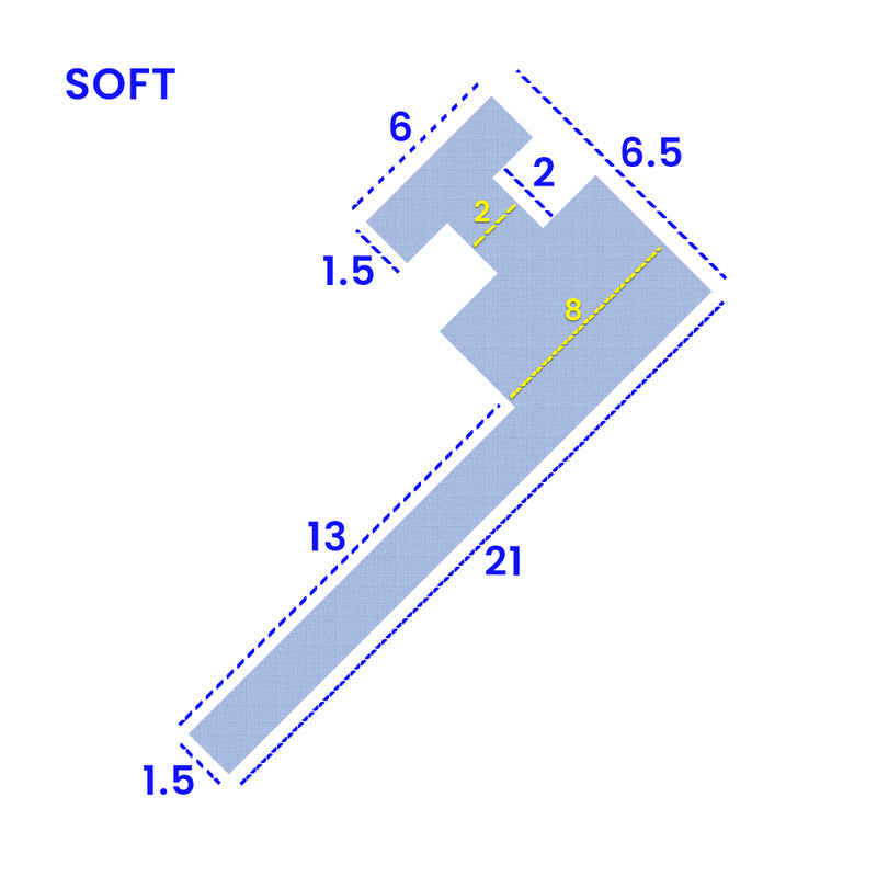 Soft PVC T-Shaped Seal for Shower Doors 6mm Channel Fit