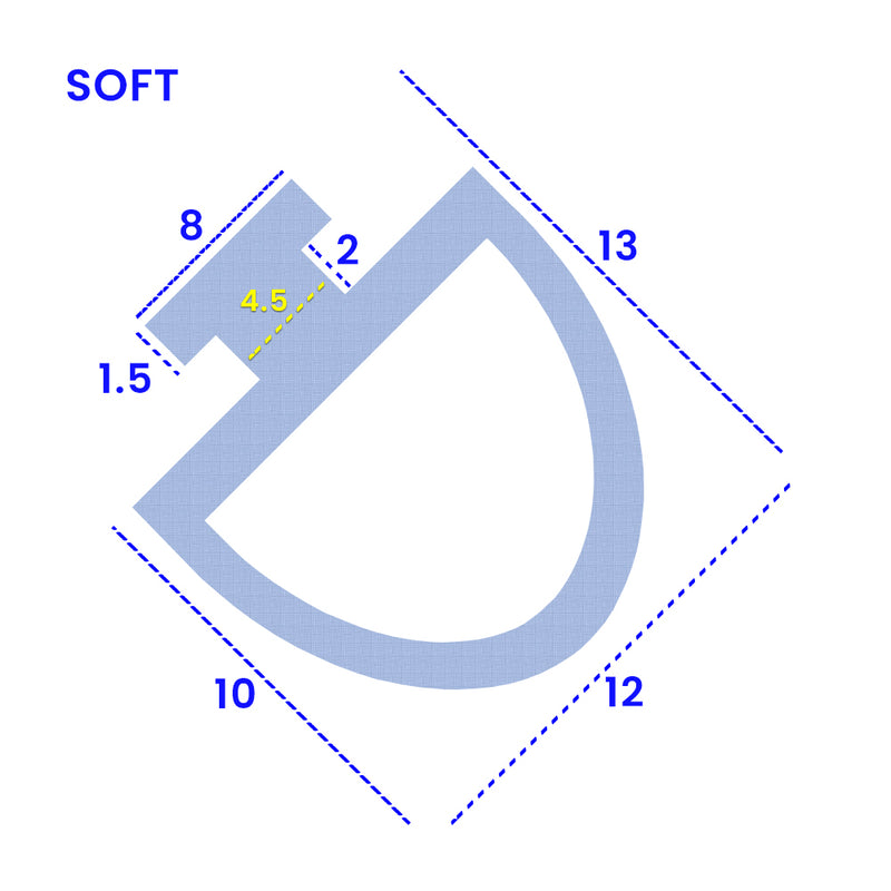 Flexible 8mm T-Shaped PVC Shower Seal for Gaps up to 13mm