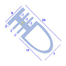 Flexible PVC Shower Screen Seal 15mm to 20mm Gap