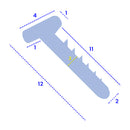 High-Quality PVC Seal for Glass Shower Enclosures 1000mm & 2000mm Length