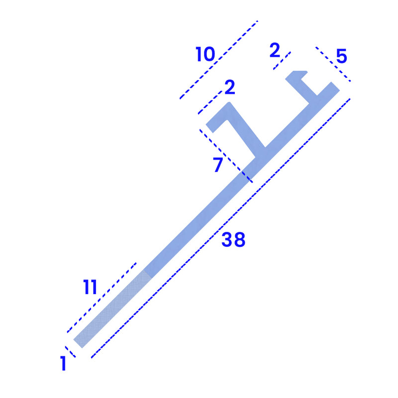 Clear PVC Shower Screen Seal for Vertical Use 900mm & 2000mm Length