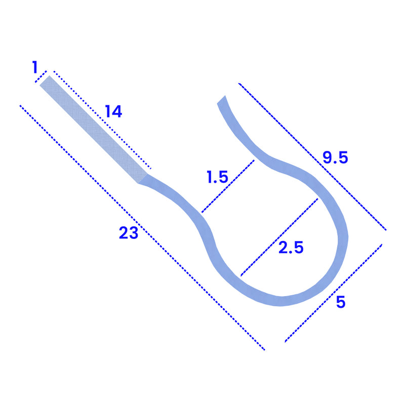 Universal Shower Door Seal Rigid and Soft PVC Combination