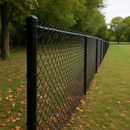 Black PVC Coated Chain Link Fence – 12.5m x1800mm x 50mm Heavy Duty Roll