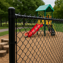 Black PVC Coated Chain Link Fence – 12.5m x1800mm x 50mm Heavy Duty Roll