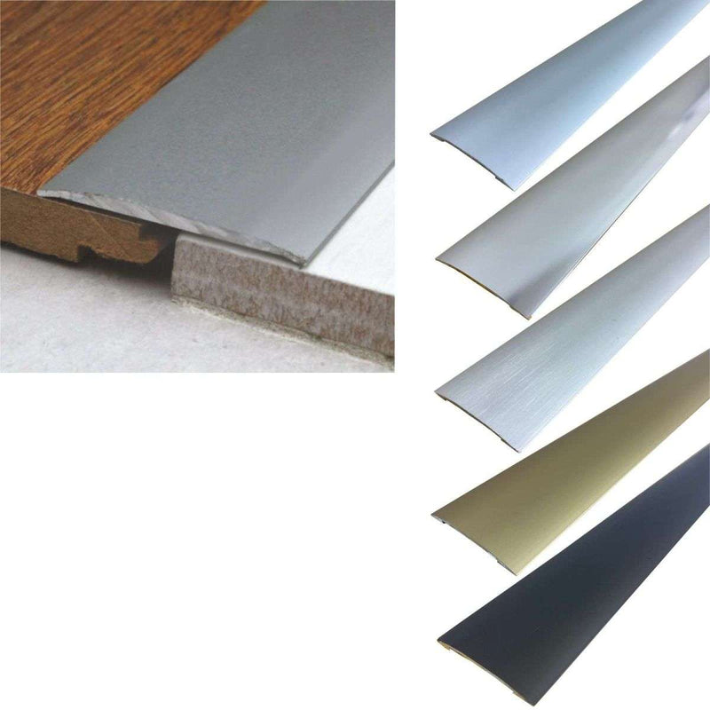 Premium 38mm Self-Adhesive Aluminium Door Trim Easy Installation for Wood Vinyl & Tile Floors No Drilling No Fuss!