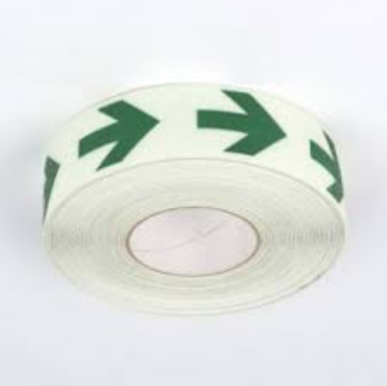 Self-Adhesive Green & White Directional Arrow Tape For Internal Use - 10m