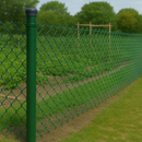 Premium Gas Compound Fence Kit - Heavy Duty Green Chain Link, Secure Installation Set