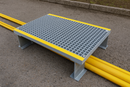 GRP Step-Over Platform – Heavy-Duty Non-Slip Industrial Access for Pipes, Cables & Low Obstructions UK