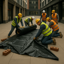 Black Polythene Sheeting – 4m x 25m, 250 Gauge Heavy-Duty Roll