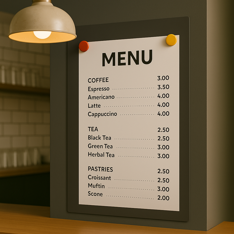 Magnetic Sheet – A4, 0.6mm Thick, Adhesive Backed, Pack of 5