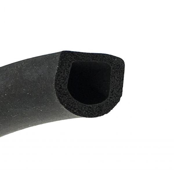 Heavy Duty D Shape Sponge EPDM Rubber Seal Strip for Draft Exclusion and Noise Reduction