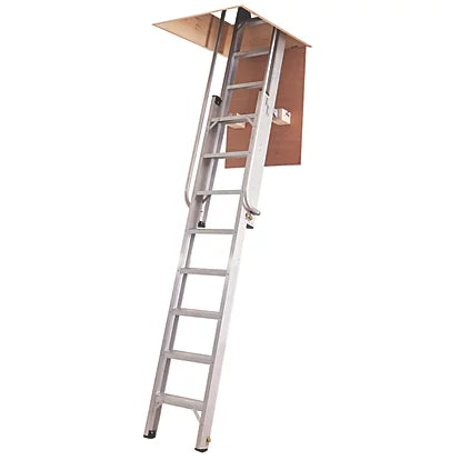High Performance Aluminium Loft Ladder With Safety Handrails - 3.25m