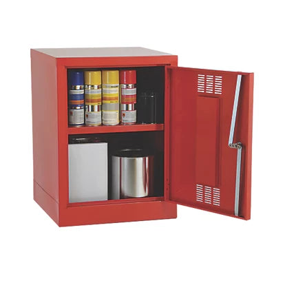 High Performance Red 1-Shelf Pesticide Cabinet Secure Storage For Pesticides & Fertilizers