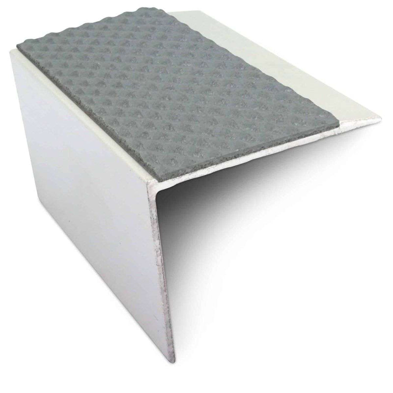 Tredsafe® DDA Compliant Aluminium Stair Nosing 67mm x 55mm Premium Non-Slip Edge Trim with PVC Insert Commercial & Industrial Use